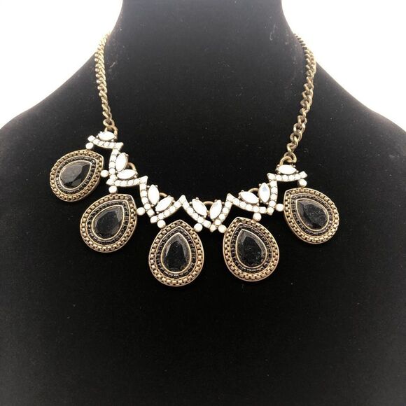 J. Crew Statement Necklace w/Glass Crystals - Picture 3 of 4